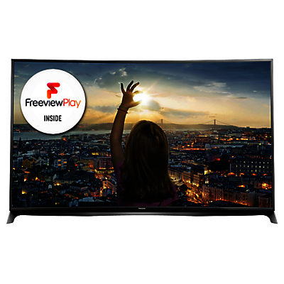 Panasonic Viera TX-55CR852B LED Curved 4K Ultra HD 3D Smart TV, 55  with Freeview HD/freesat HD and Built-In Wi-Fi